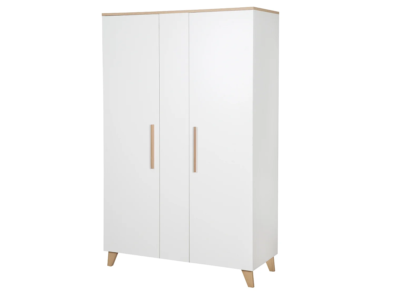 Armadio Moderno Bianco per Bambini e Neonati Leon con Porte Soft-Close e Ampio Spazio di Stoccaggio