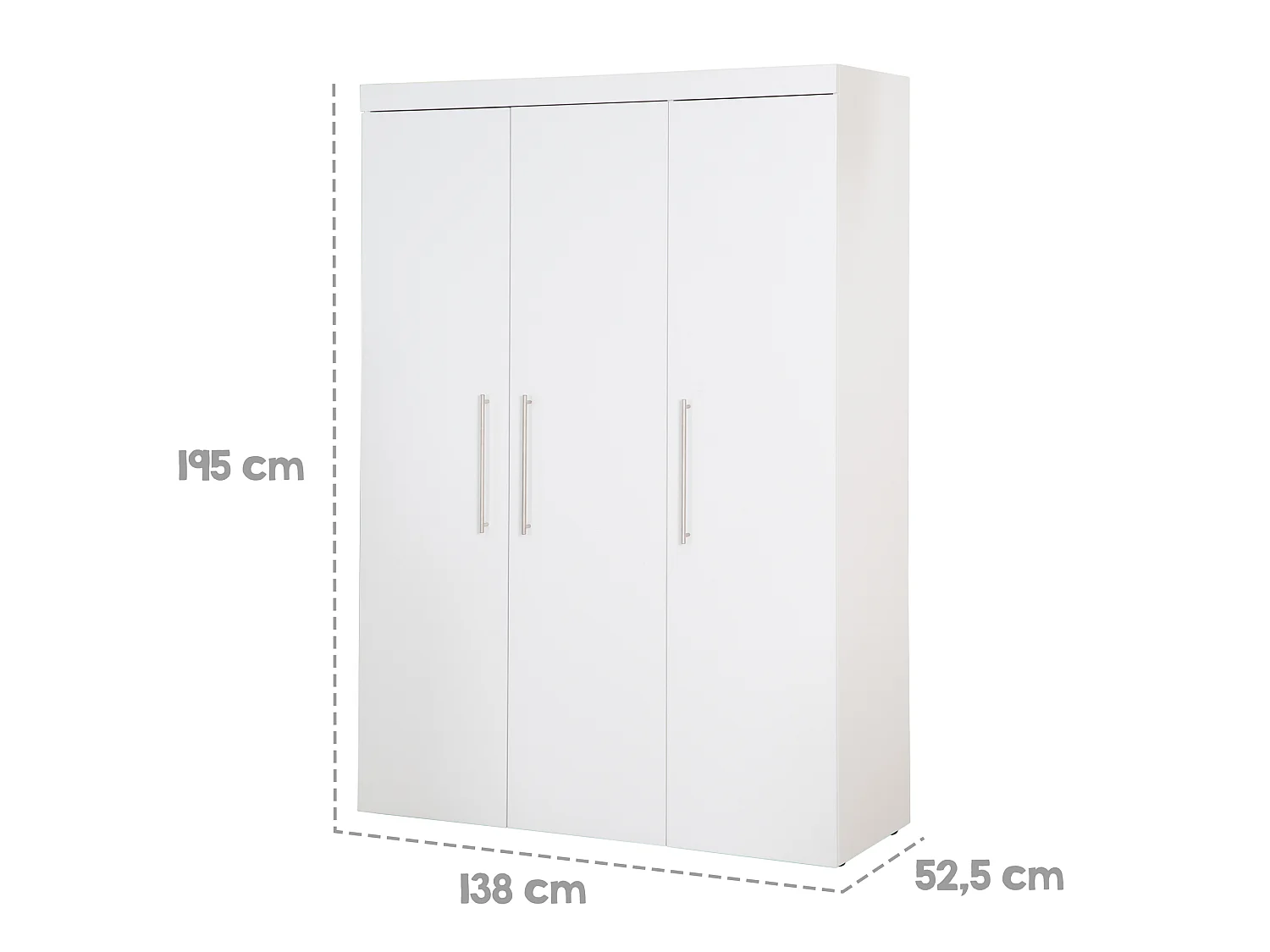 KLEIDERSCHRANK Kimi Gebrochenes Weiß