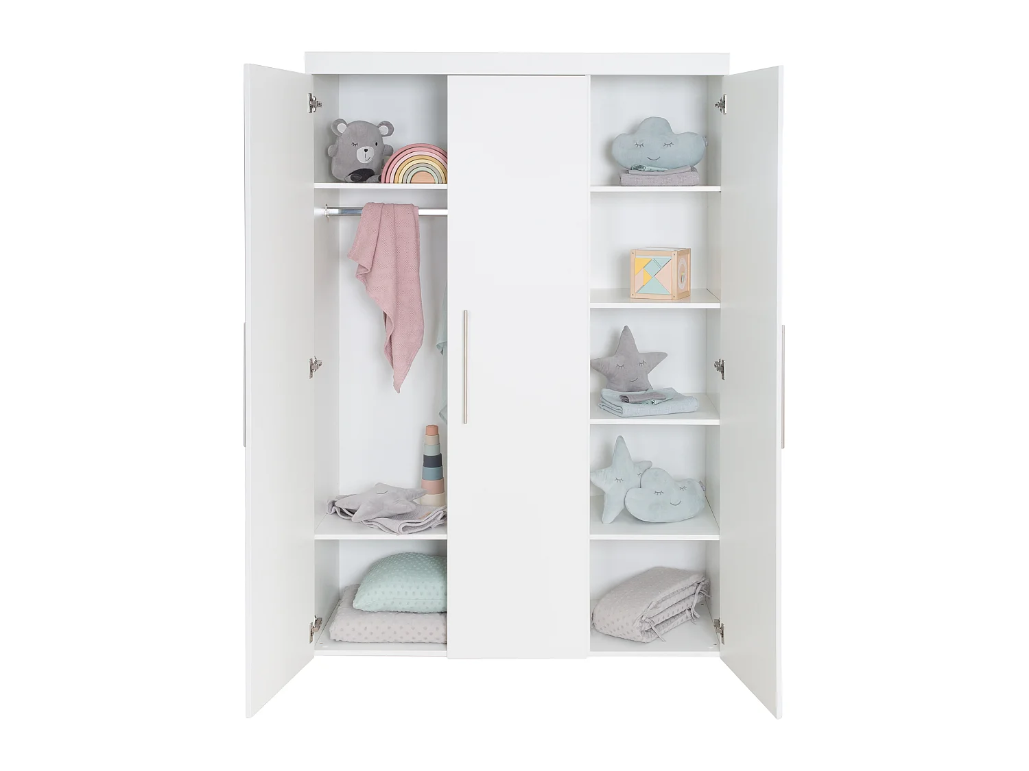 KLEIDERSCHRANK Kimi Gebrochenes Weiß