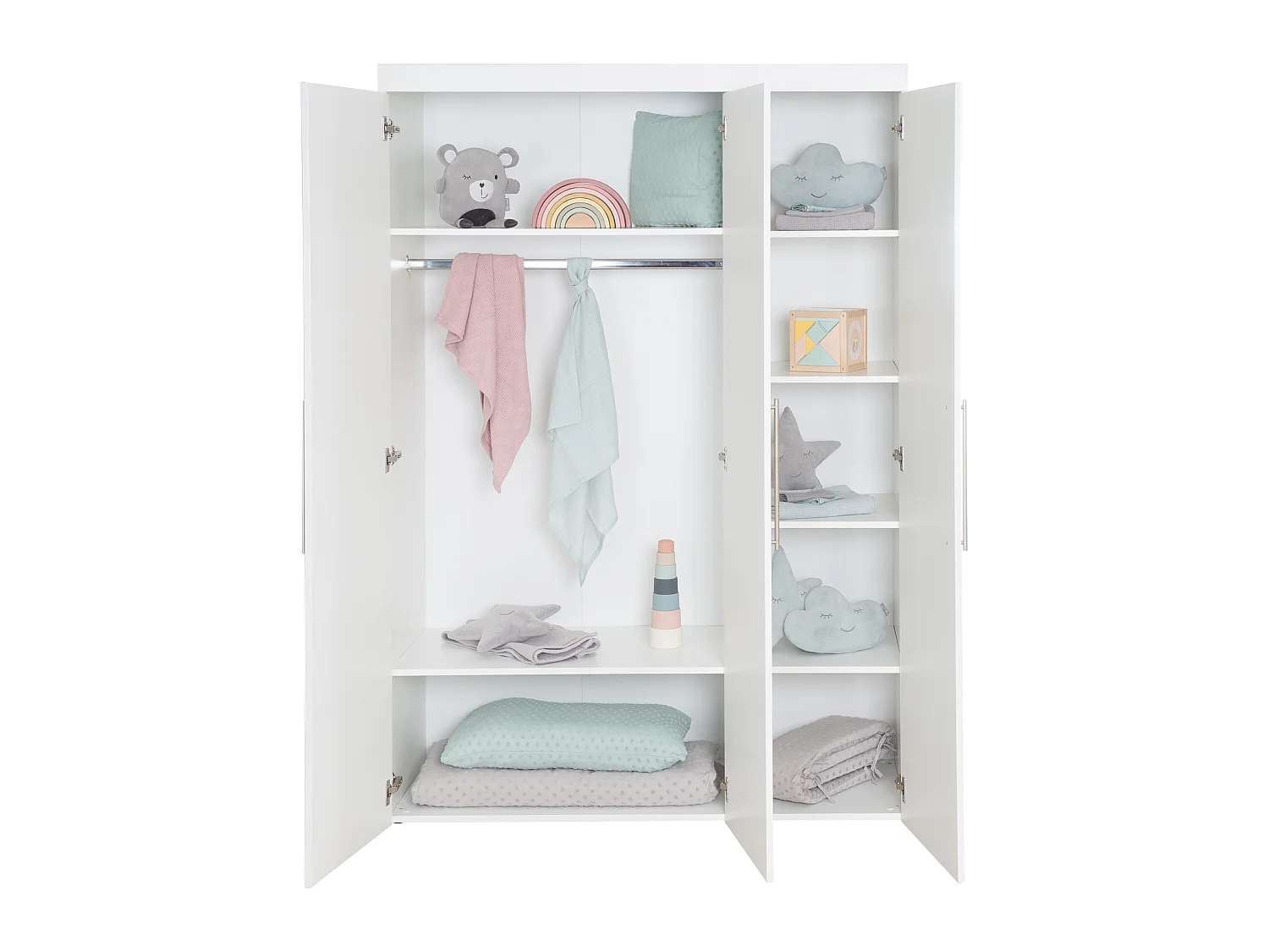 KLEIDERSCHRANK Kimi Gebrochenes Weiß