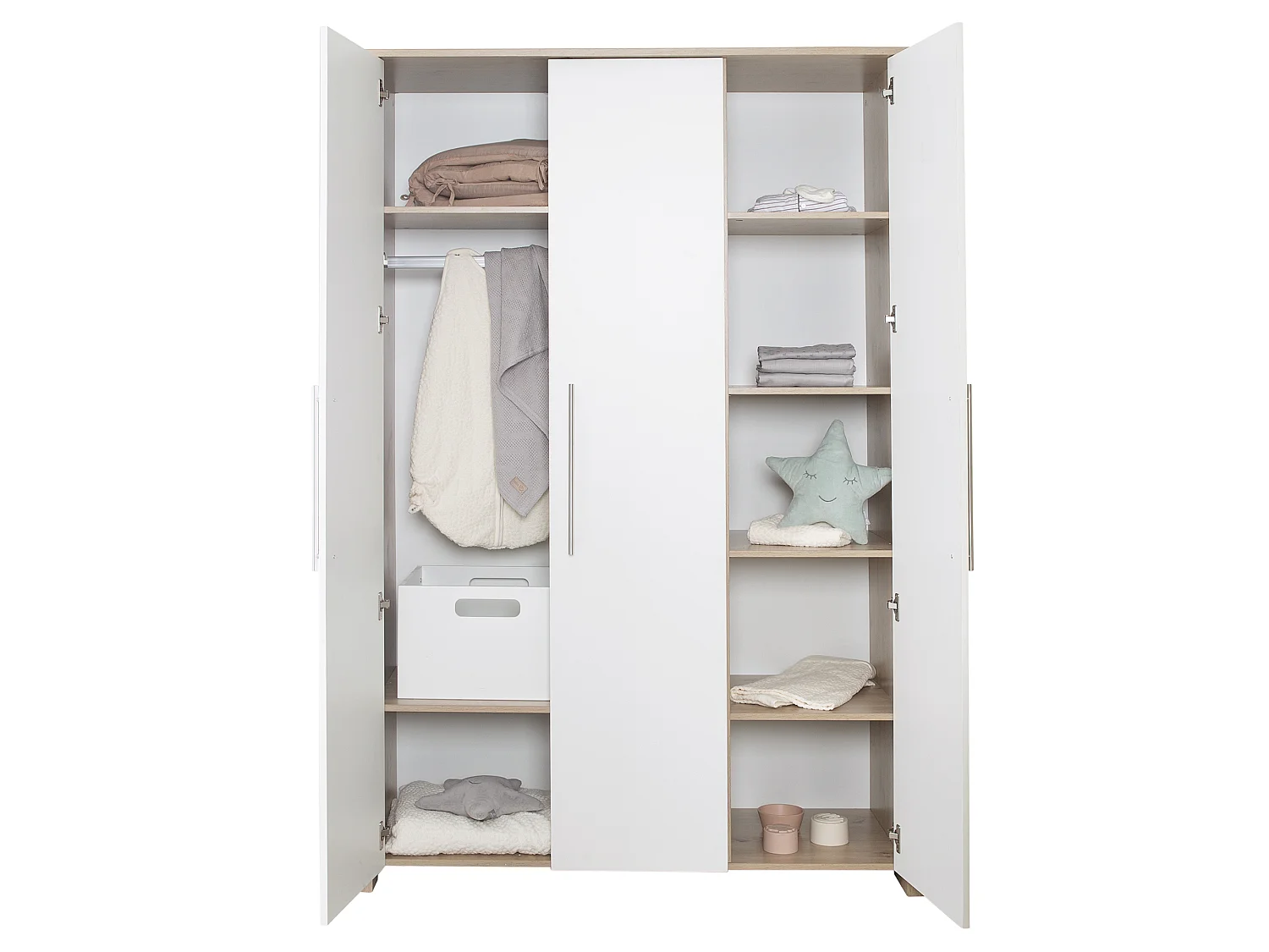 Kinderkleiderschrank Malo 3-türig