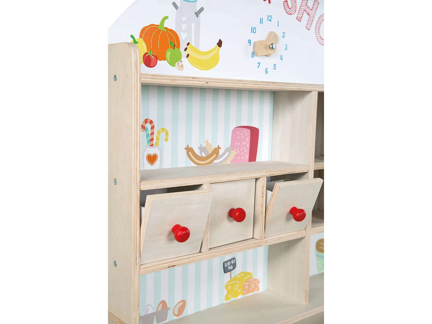 Stand de Marché en Bois Roba avec Tableau et Accessoires 9714