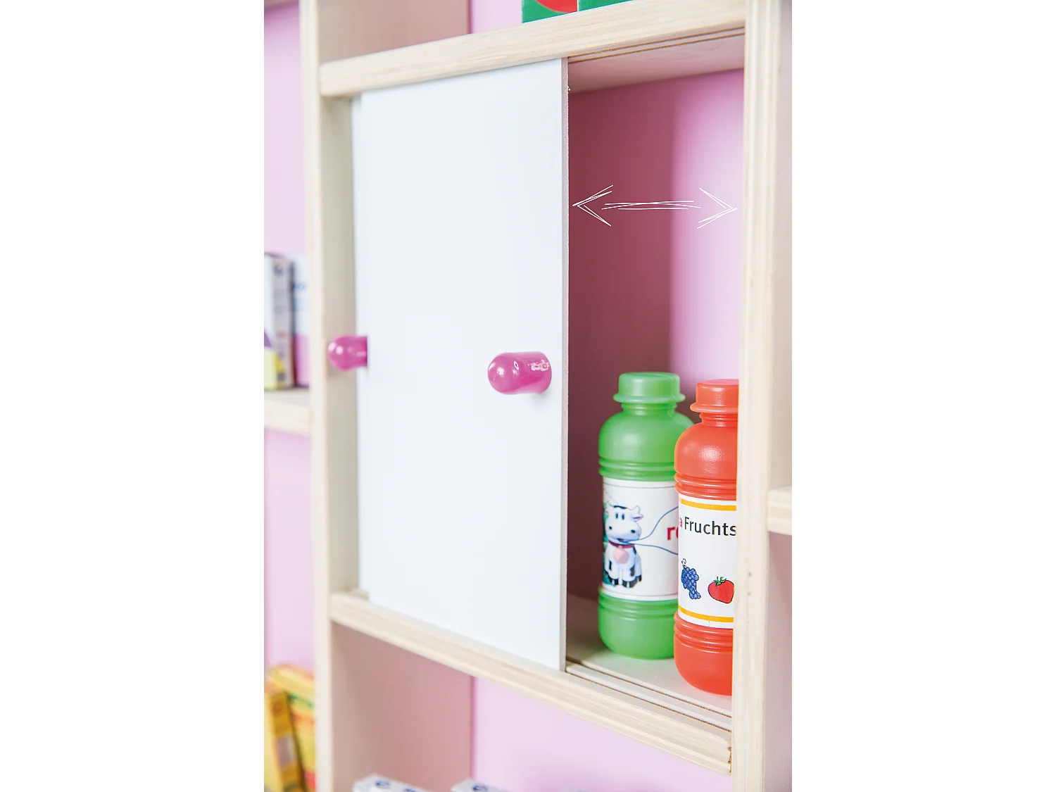 Magasin de jouets en bois Roba avec plus de 100 accessoires et une caisse enregistreuse électronique
