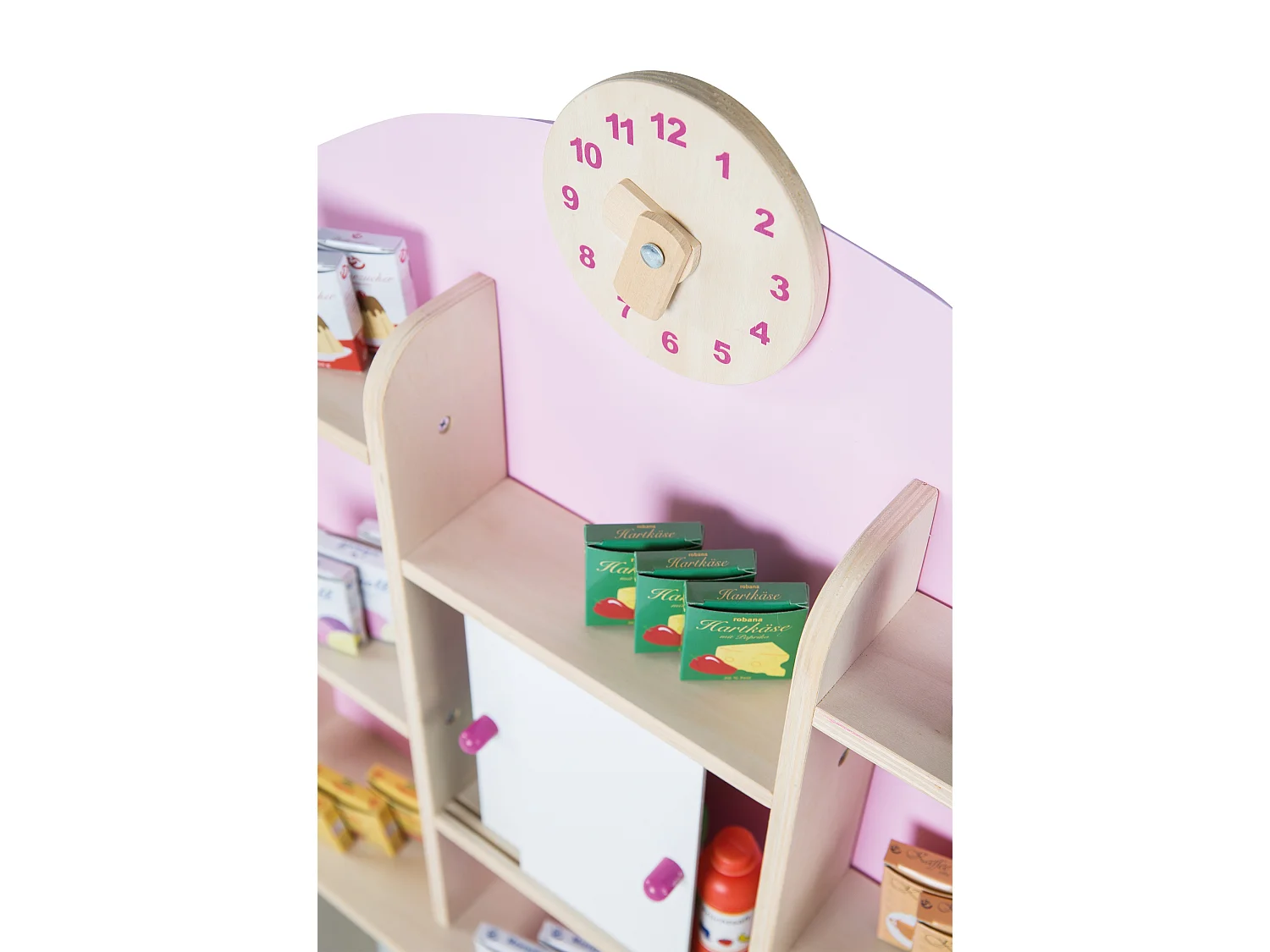 Magasin de jouets en bois Roba avec plus de 100 accessoires et une caisse enregistreuse électronique