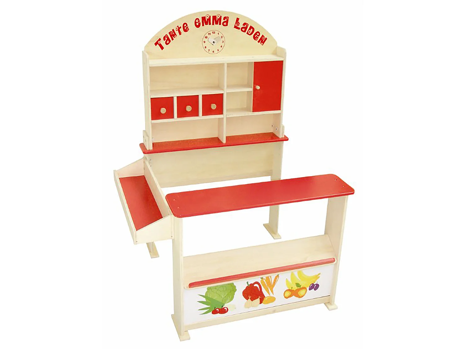Roba Tante Emma Magasin de Jouets en Bois avec Motifs Alimentaires et Tableau