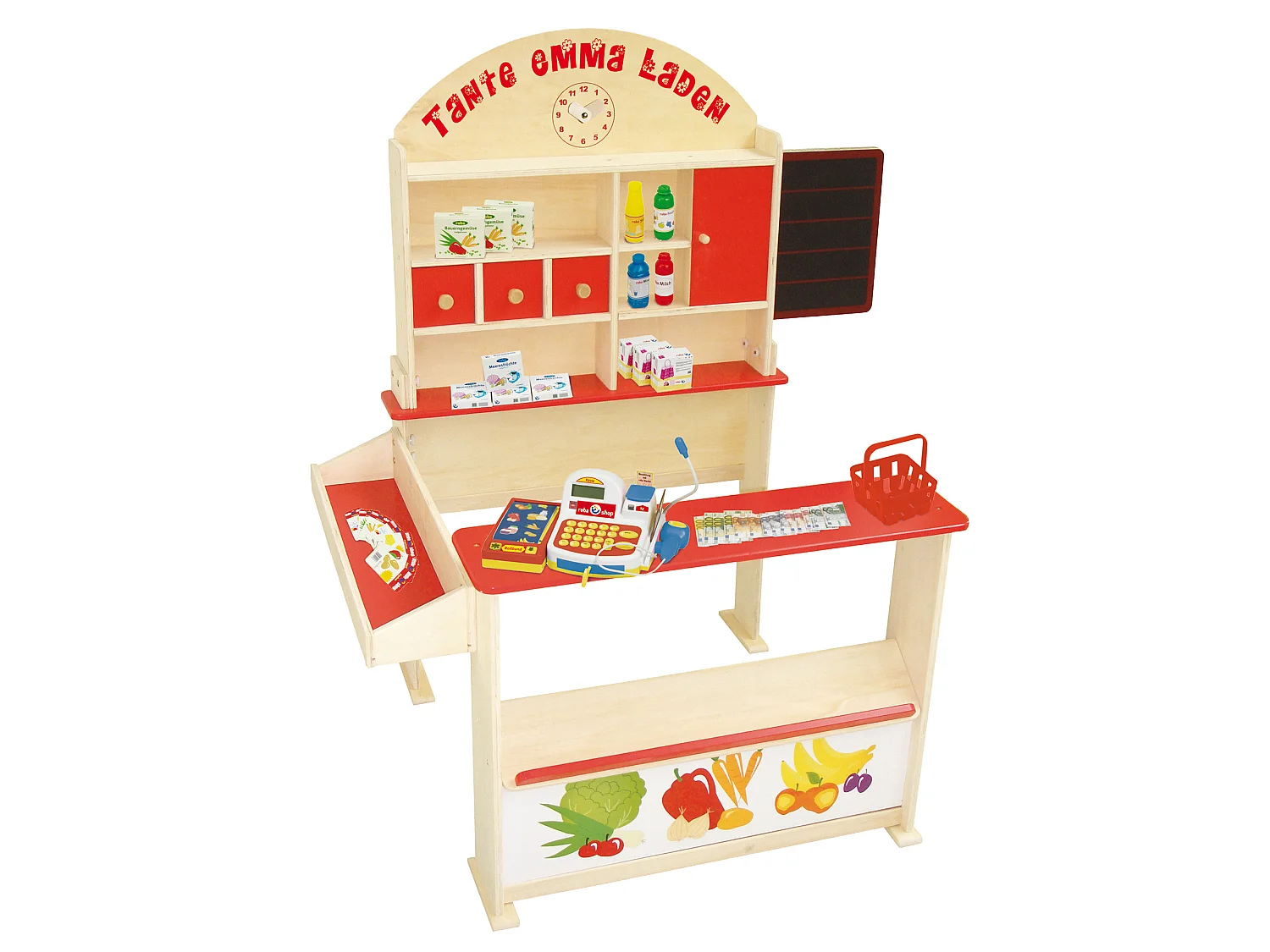 Roba Tante Emma Magasin de Jouets en Bois avec Motifs Alimentaires et Tableau