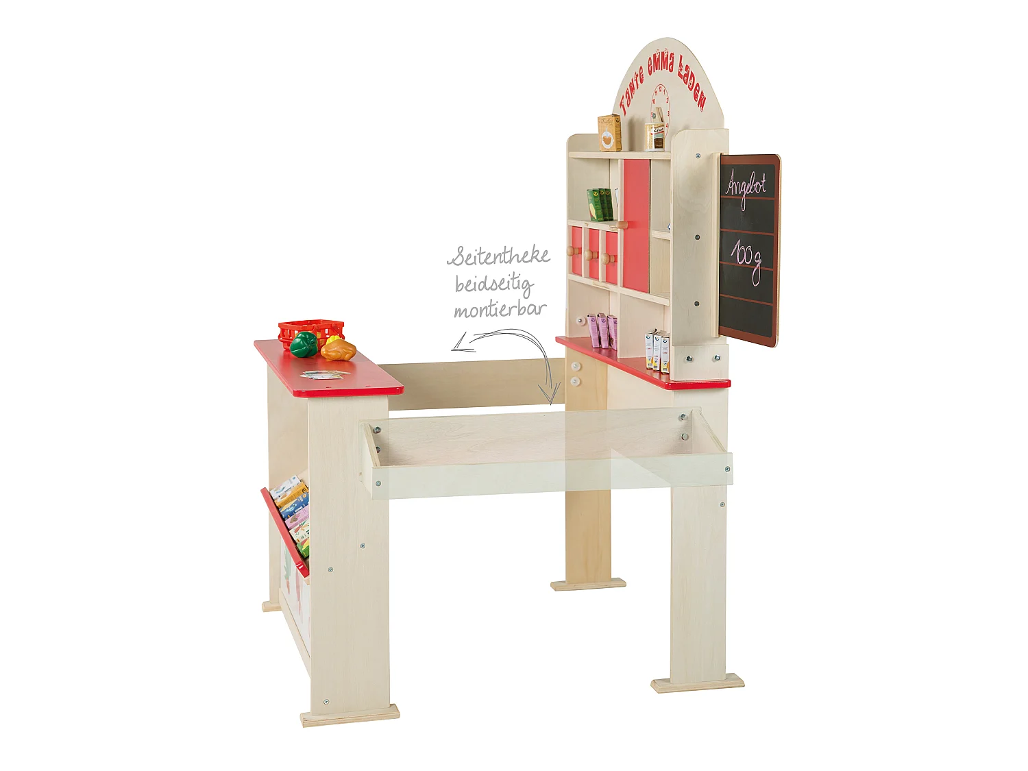 Roba Tante Emma Magasin de Jouets en Bois avec Motifs Alimentaires et Tableau