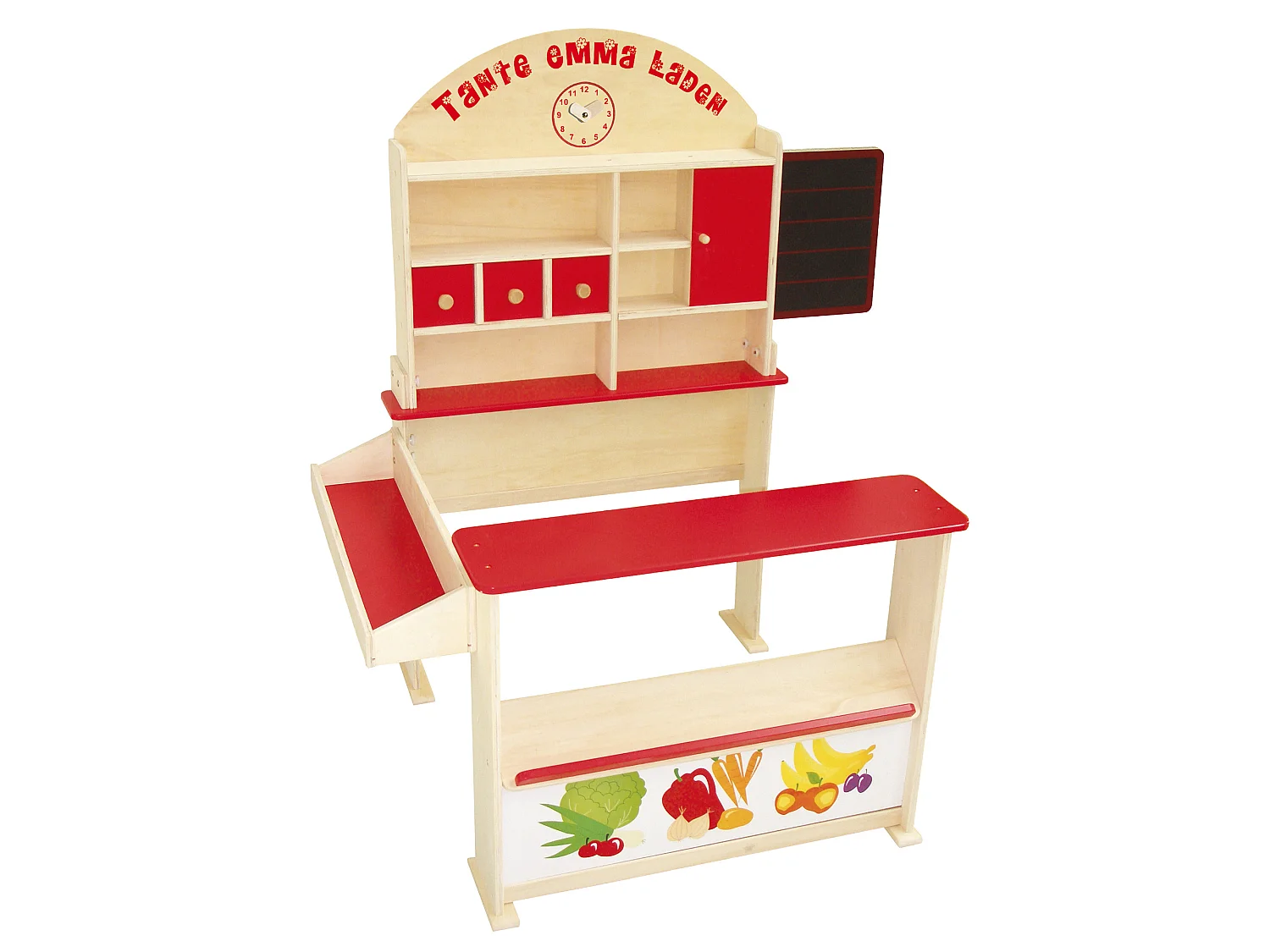 Roba Tante Emma Magasin de Jouets en Bois avec Motifs Alimentaires et Tableau