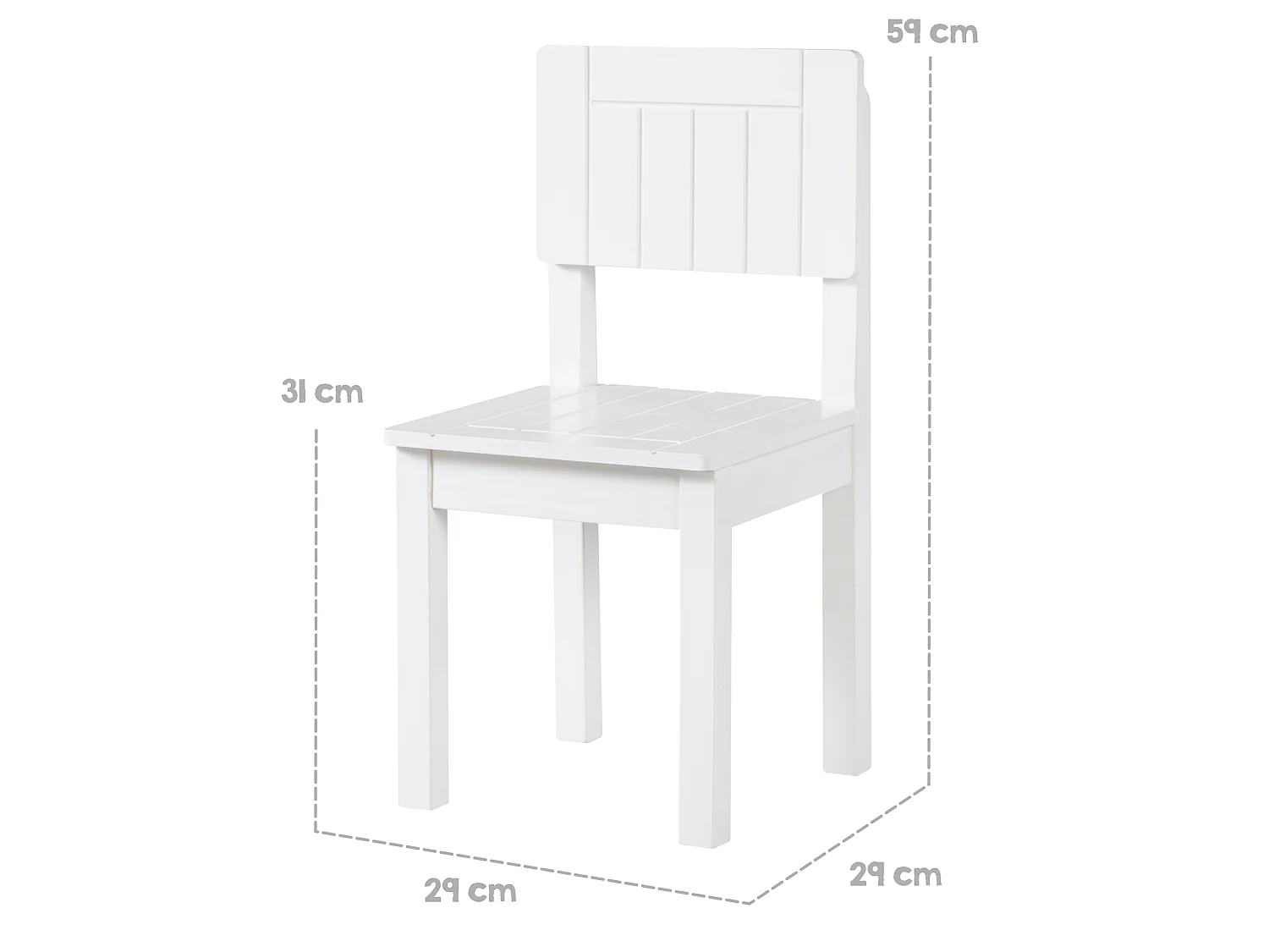Roba Kinderstoel Wit Gebroken Wit Houten 59x29x29cm