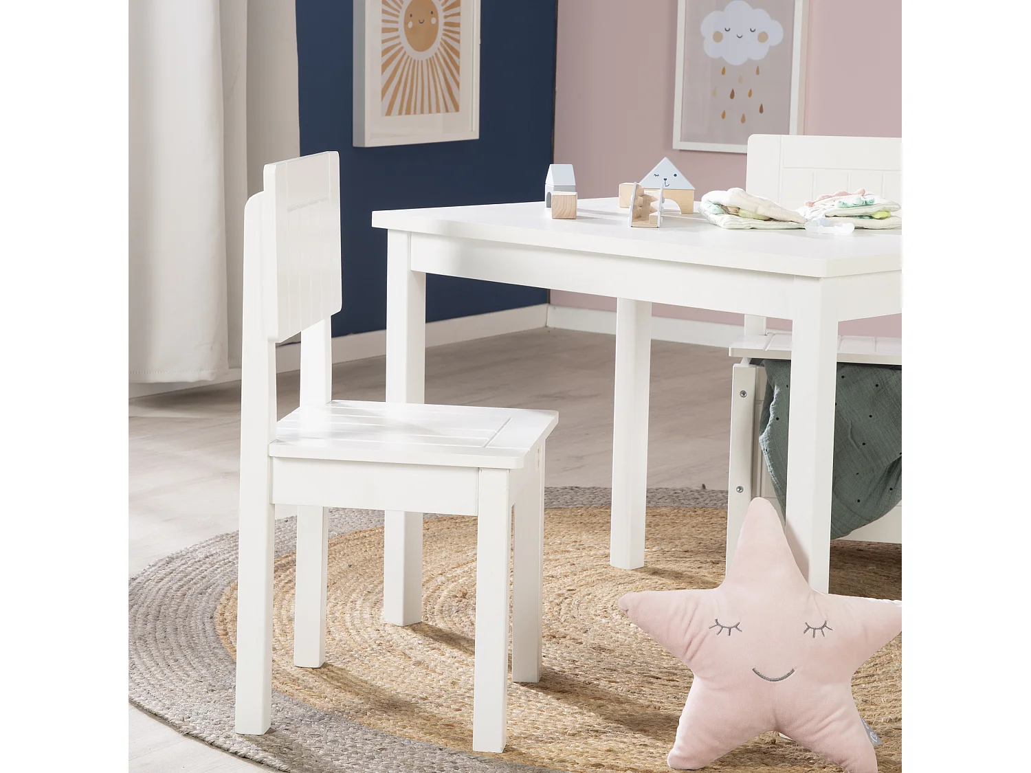 Roba Kinderstoel Wit Gebroken Wit Houten 59x29x29cm