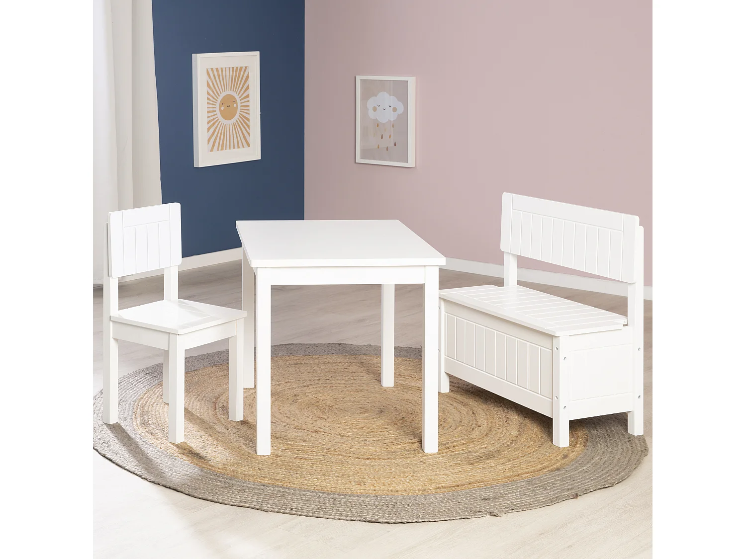 Roba Kinderstoel Wit Gebroken Wit Houten 59x29x29cm
