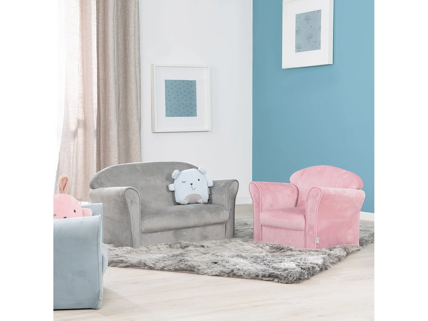 Kindersofa mit Armlehnen