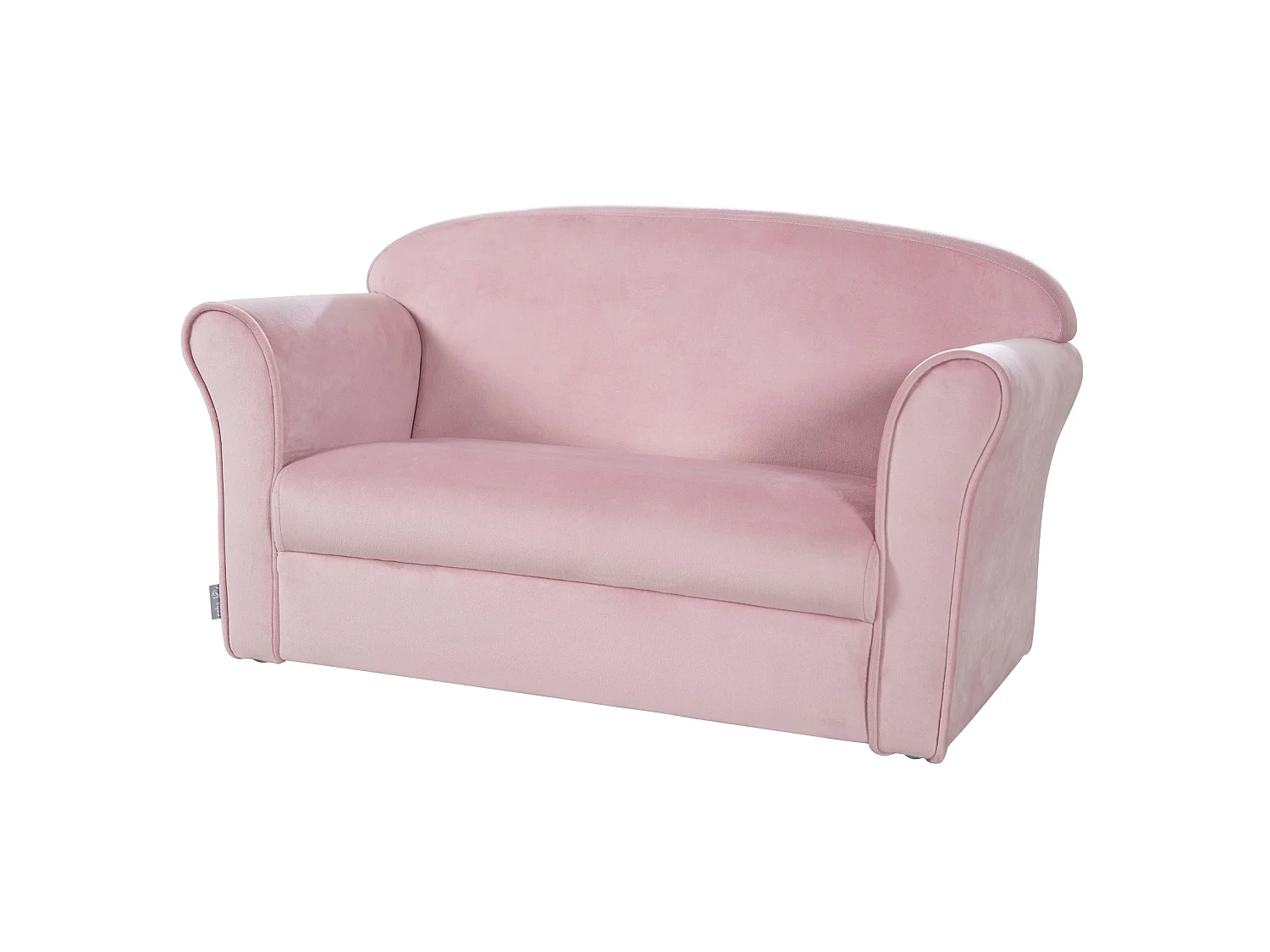 Roba Lil Sofa Canapé Enfant avec Accoudoirs, 2 Places, Rose/Mauve, Housse en Velours, Sûr et Confortable