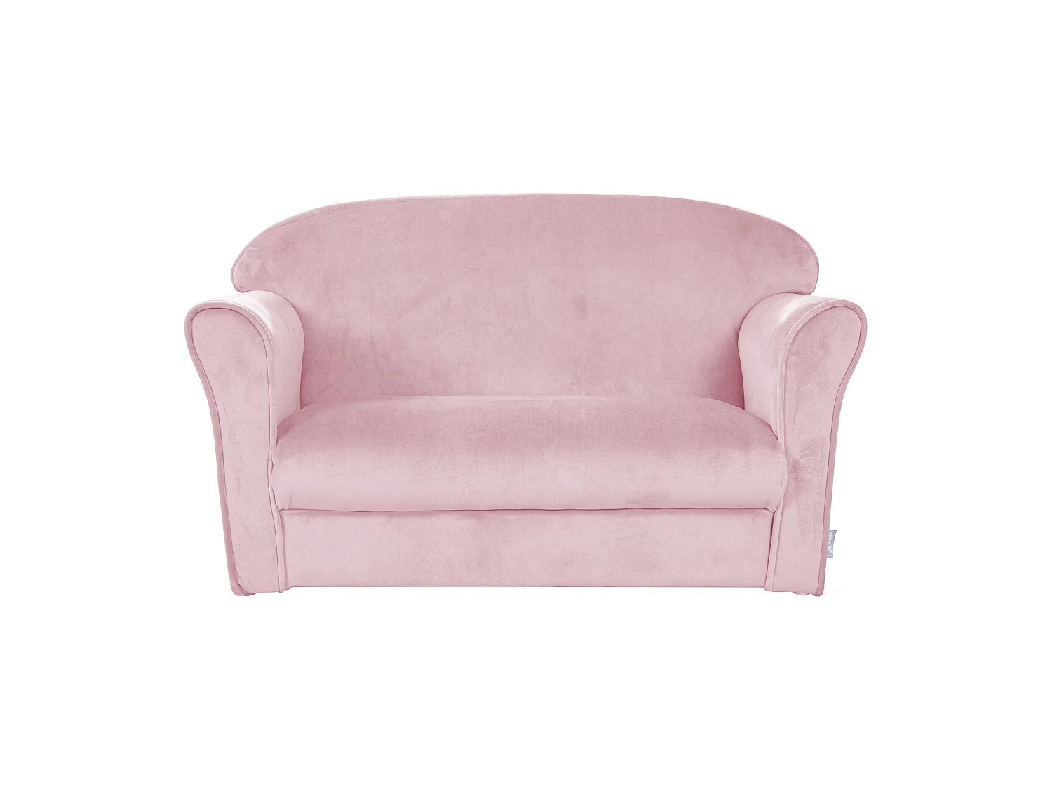 Roba Lil Sofa Canapé Enfant avec Accoudoirs, 2 Places, Rose/Mauve, Housse en Velours, Sûr et Confortable
