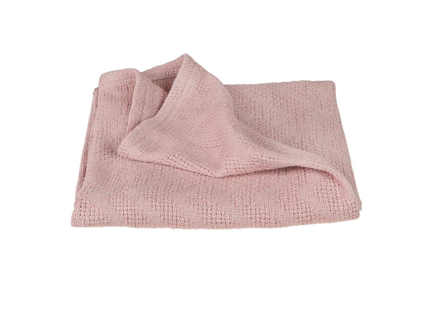 Coperta per Neonati Organica Lil Planet in Rosa Effetto Maglia - 100% Cotone, Certificata GOTS, Traspirante