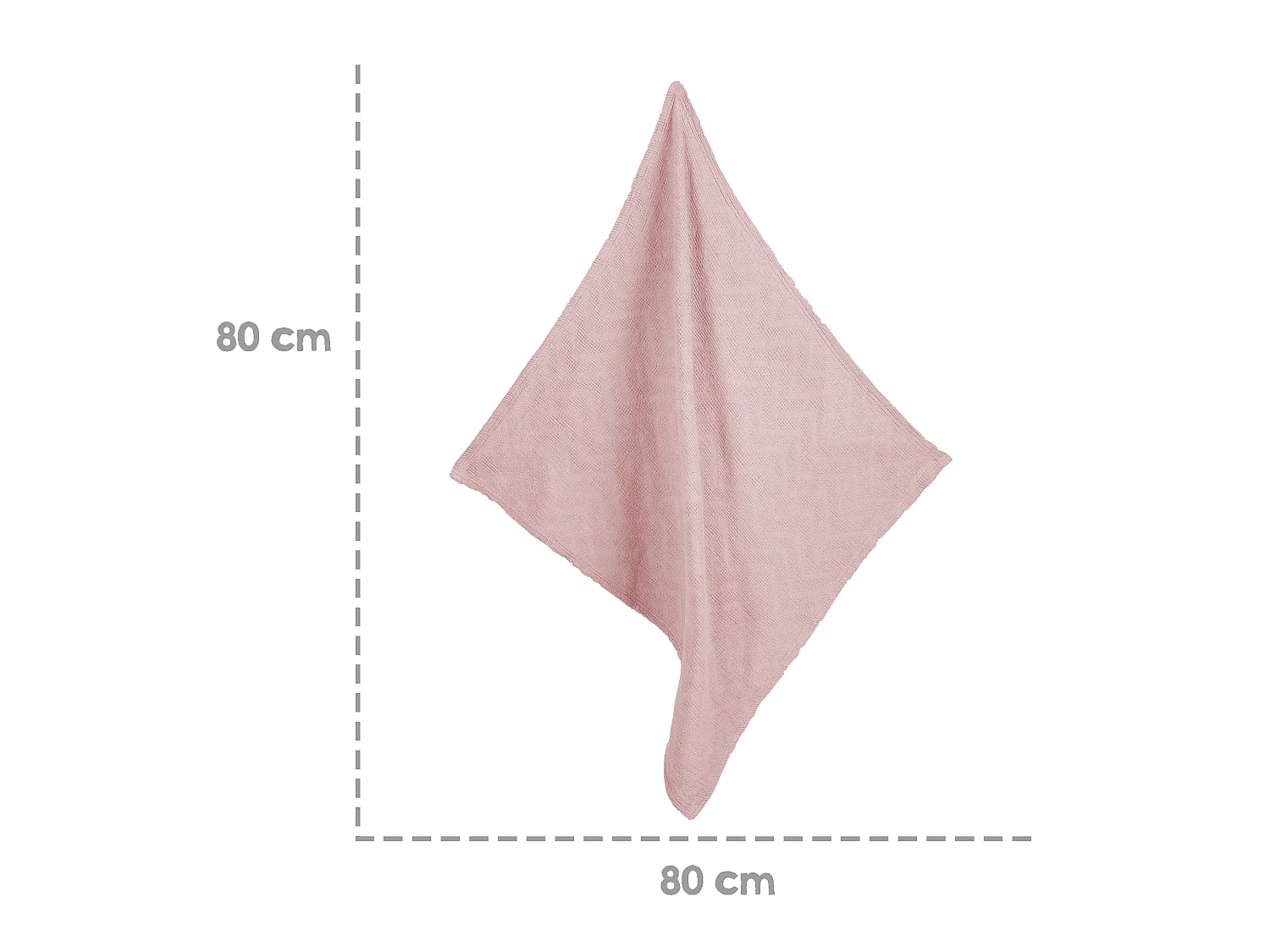 Coperta per Neonati Organica Lil Planet in Rosa Effetto Maglia - 100% Cotone, Certificata GOTS, Traspirante
