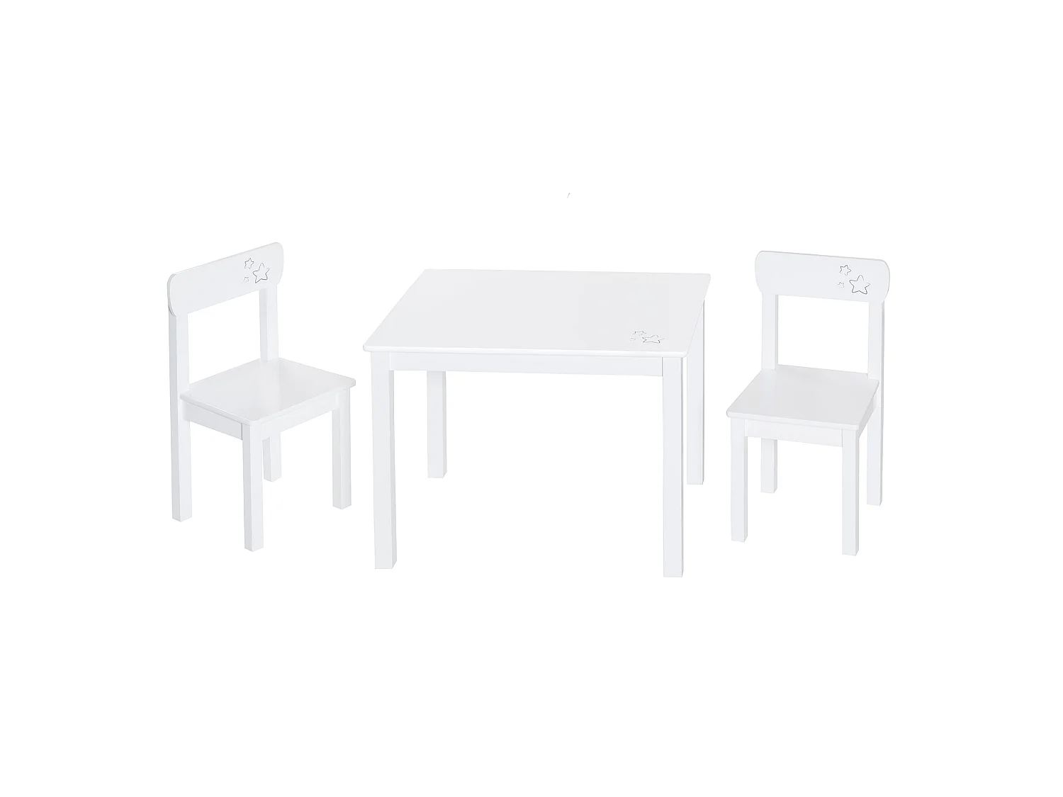 Ensemble Table et Chaises Enfants Roba Little Stars - Idéal pour les 2-10 ans, MDF, Imprimé Étoile, Conforme EN71-1:2014