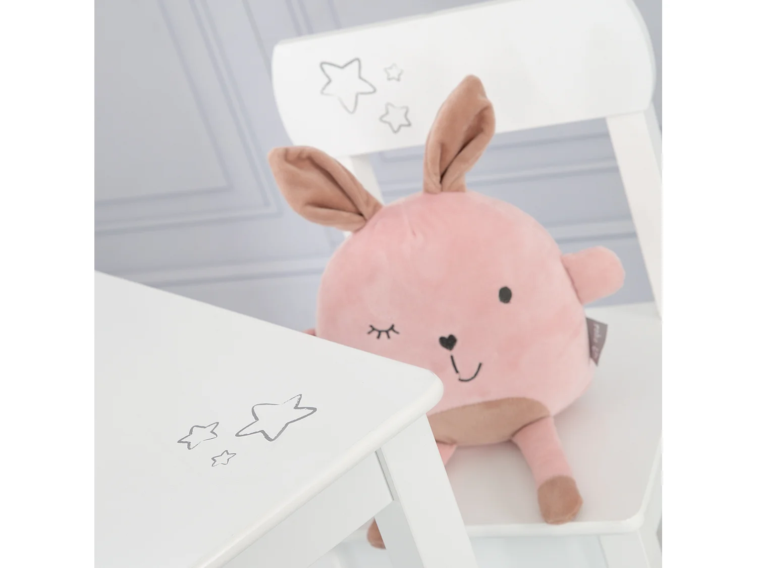 Ensemble Table et Chaises Enfants Roba Little Stars - Idéal pour les 2-10 ans, MDF, Imprimé Étoile, Conforme EN71-1:2014