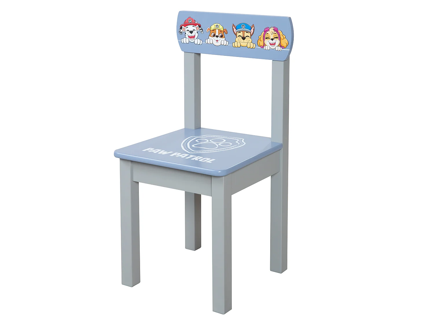 Ensemble table et chaises Paw Patrol 3 pièces pour enfants, bleu, en bois, 2 places, forme rectangulaire