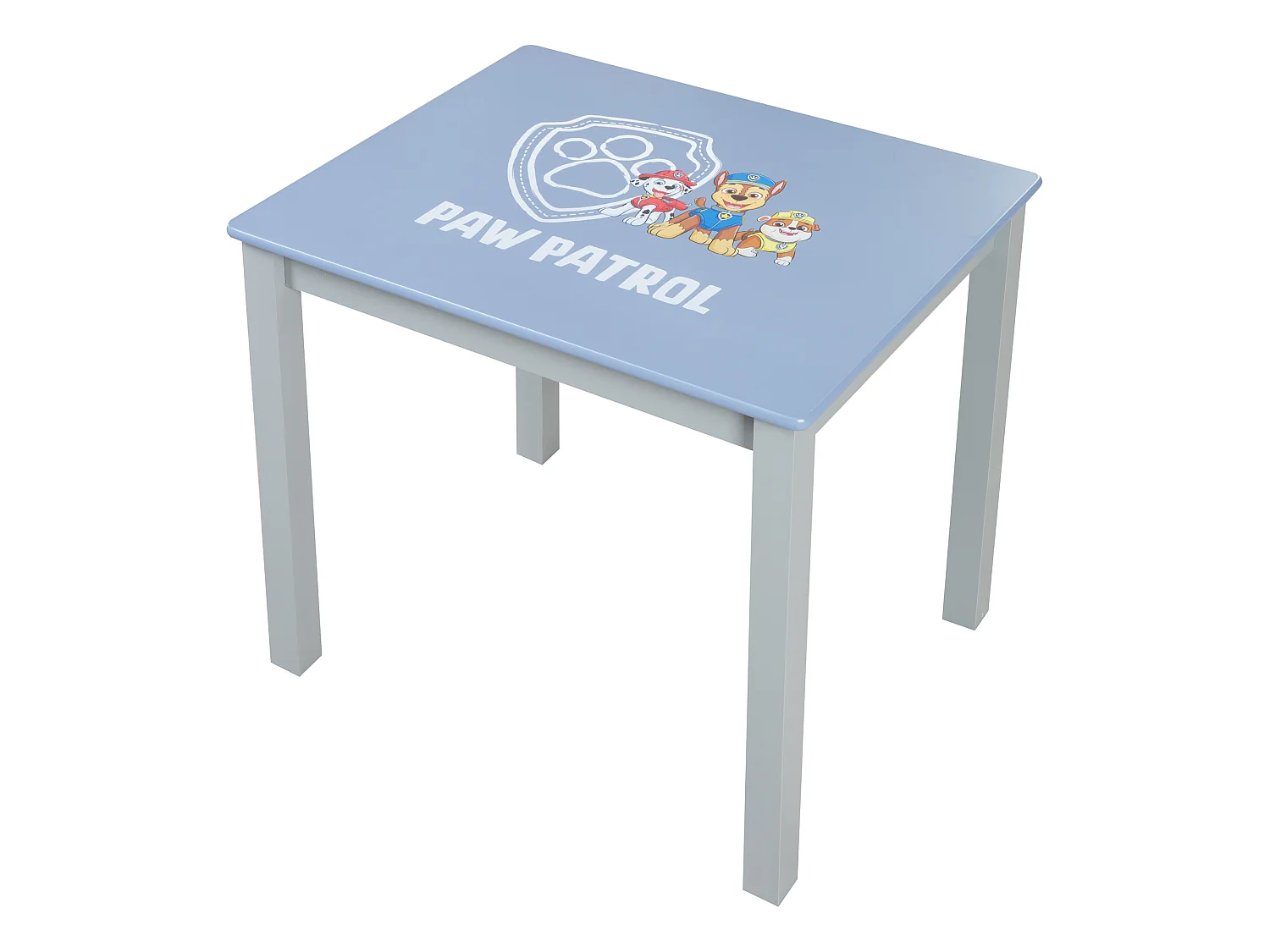 Ensemble table et chaises Paw Patrol 3 pièces pour enfants, bleu, en bois, 2 places, forme rectangulaire