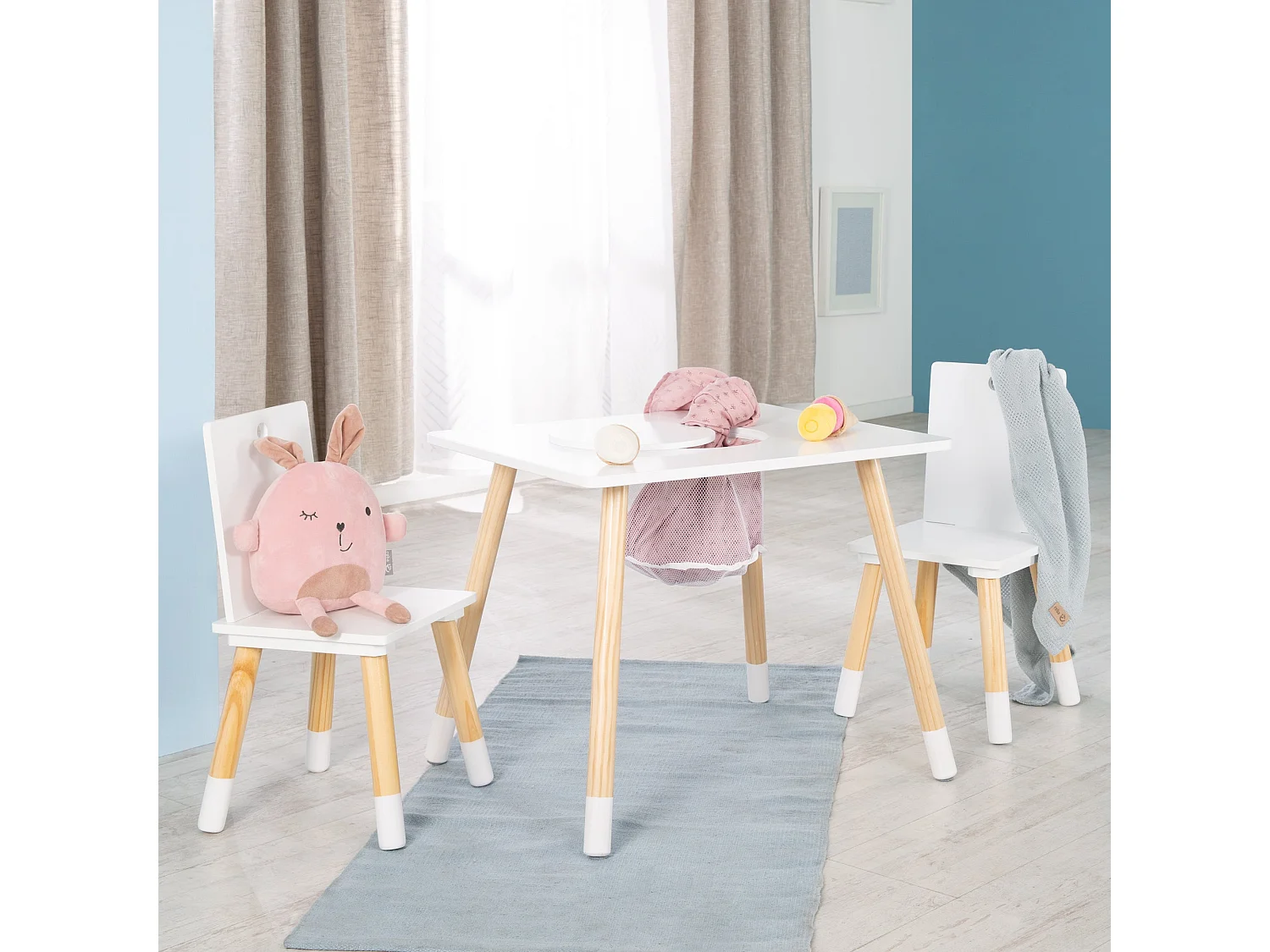 Ensemble de sièges pour enfants Roba 3 pièces avec filet de rangement, Idéal pour les 1,5-10 ans