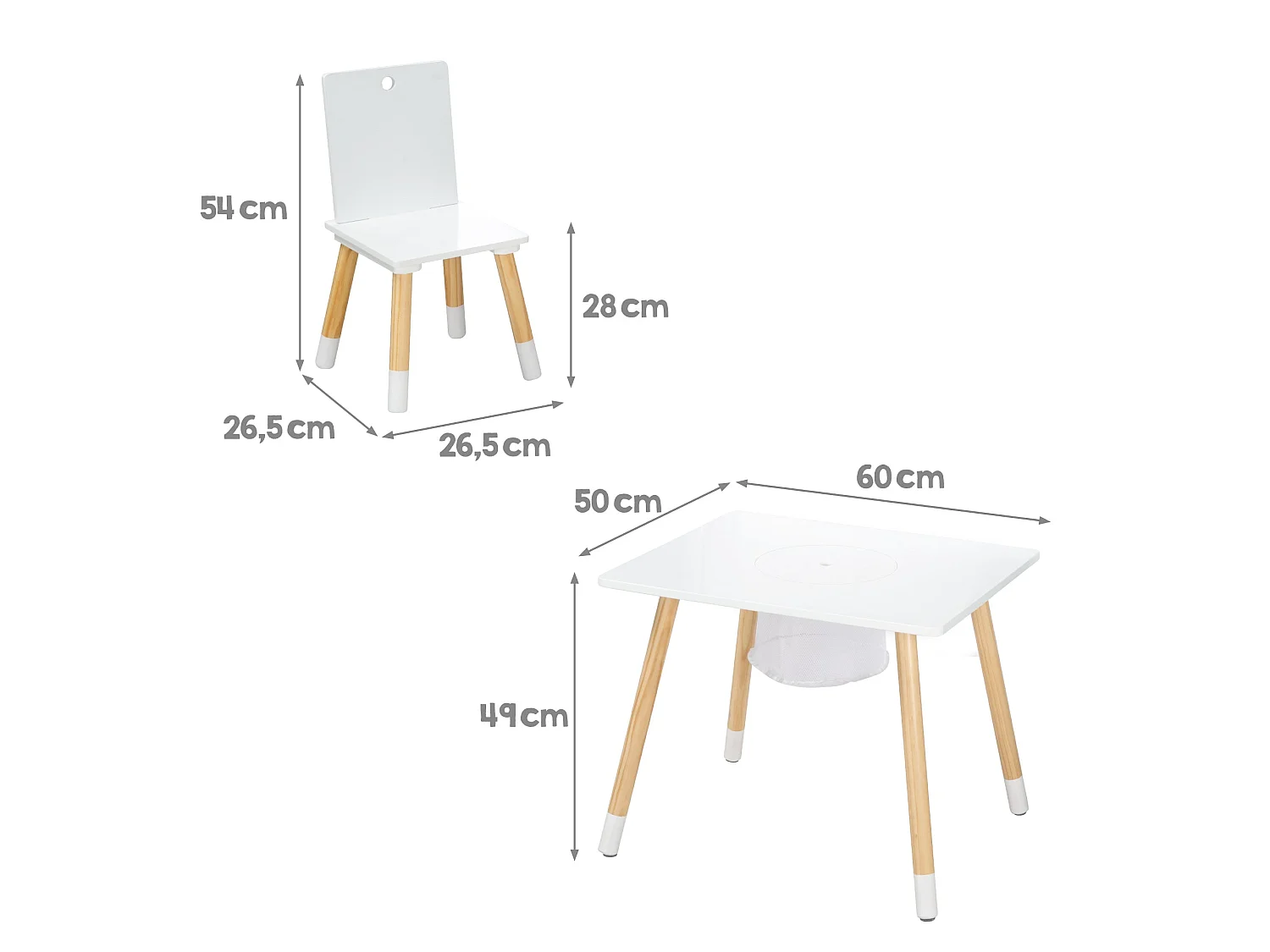 Ensemble de sièges pour enfants Roba 3 pièces avec filet de rangement, Idéal pour les 1,5-10 ans