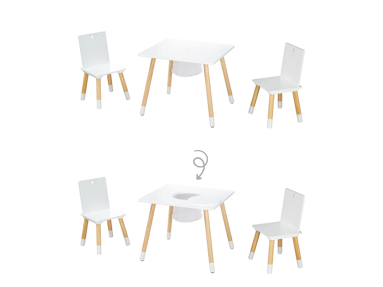 Ensemble de sièges pour enfants Roba 3 pièces avec filet de rangement, Idéal pour les 1,5-10 ans