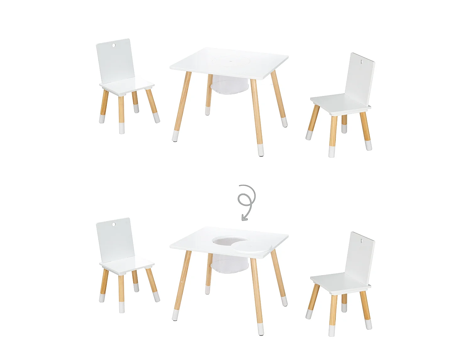Ensemble de sièges pour enfants Roba 3 pièces avec filet de rangement, Idéal pour les 1,5-10 ans