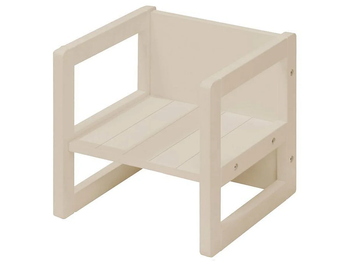 Tabouret évolutif enfant ROBA 3 hauteurs - Laqué Beige Cachemire