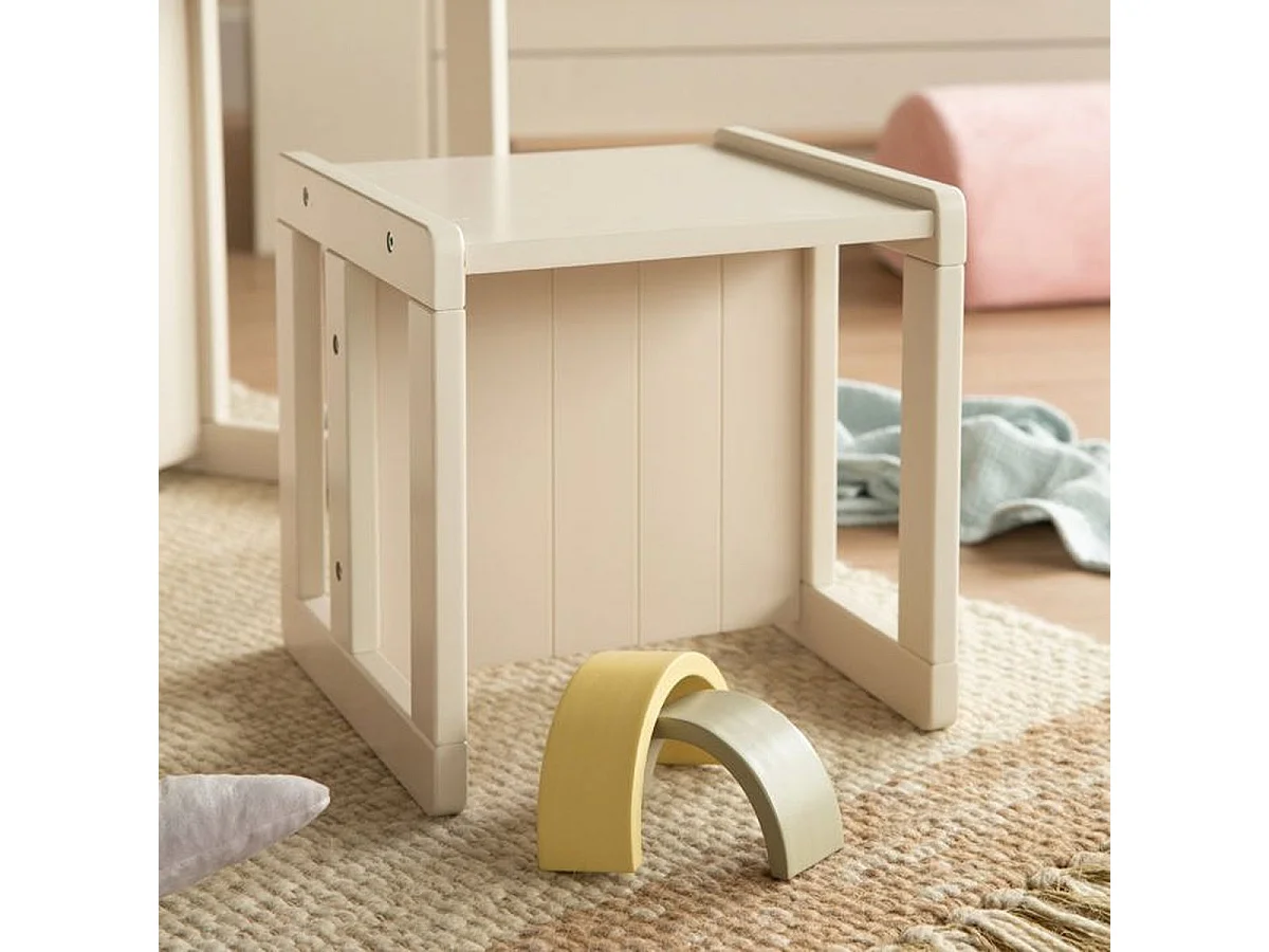 Tabouret évolutif enfant ROBA 3 hauteurs - Laqué Beige Cachemire