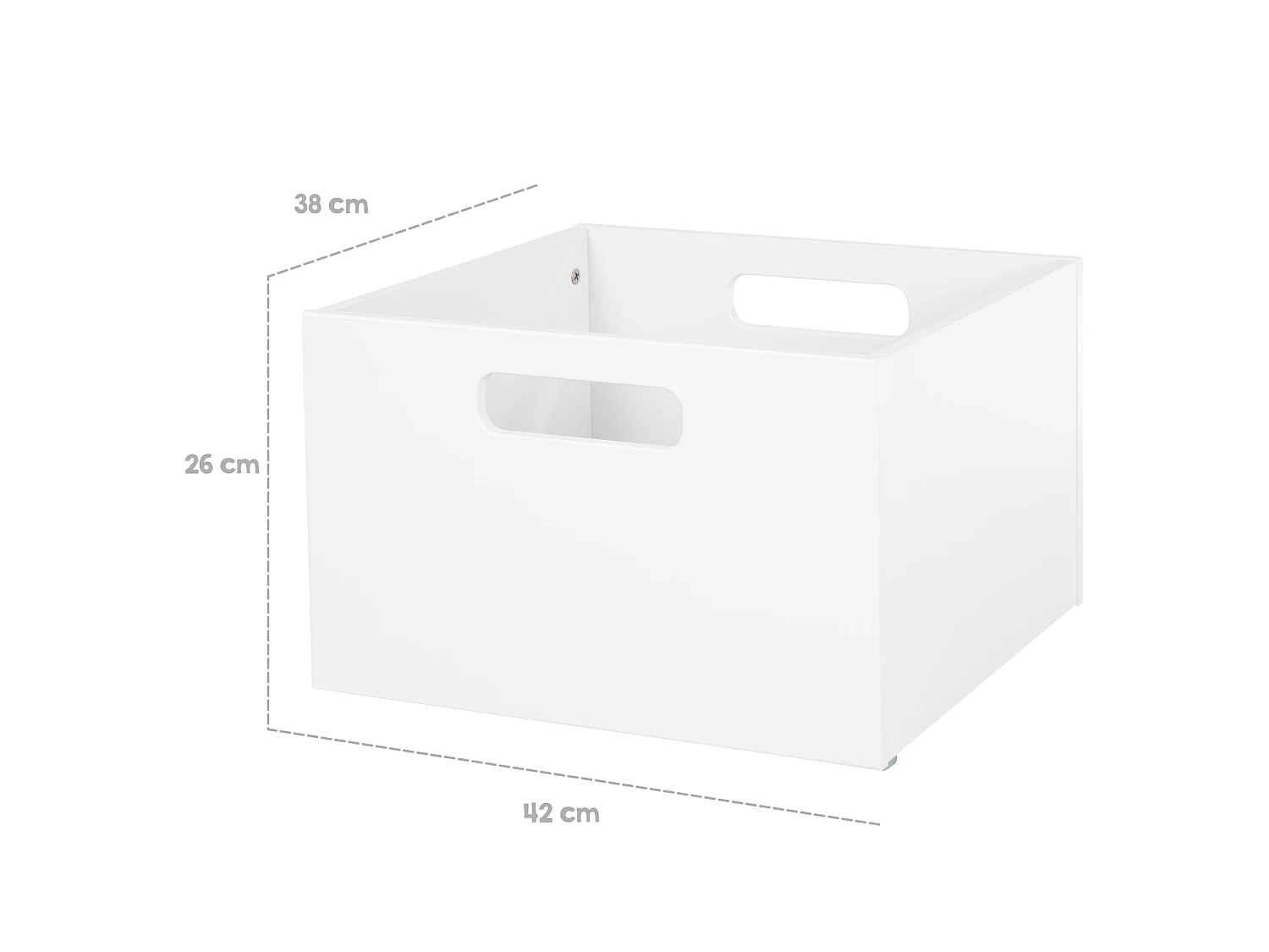 Boîte de rangement pour jouets Roba avec poignées pratiques, Divers coloris, 26x42x38cm