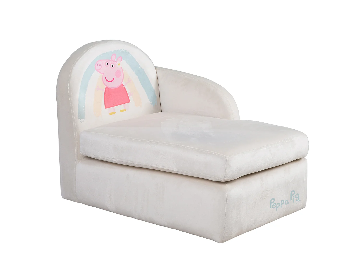 Canapé Enfant 2 Places Roba Peppa Pig Beige en Bois Forme Droite