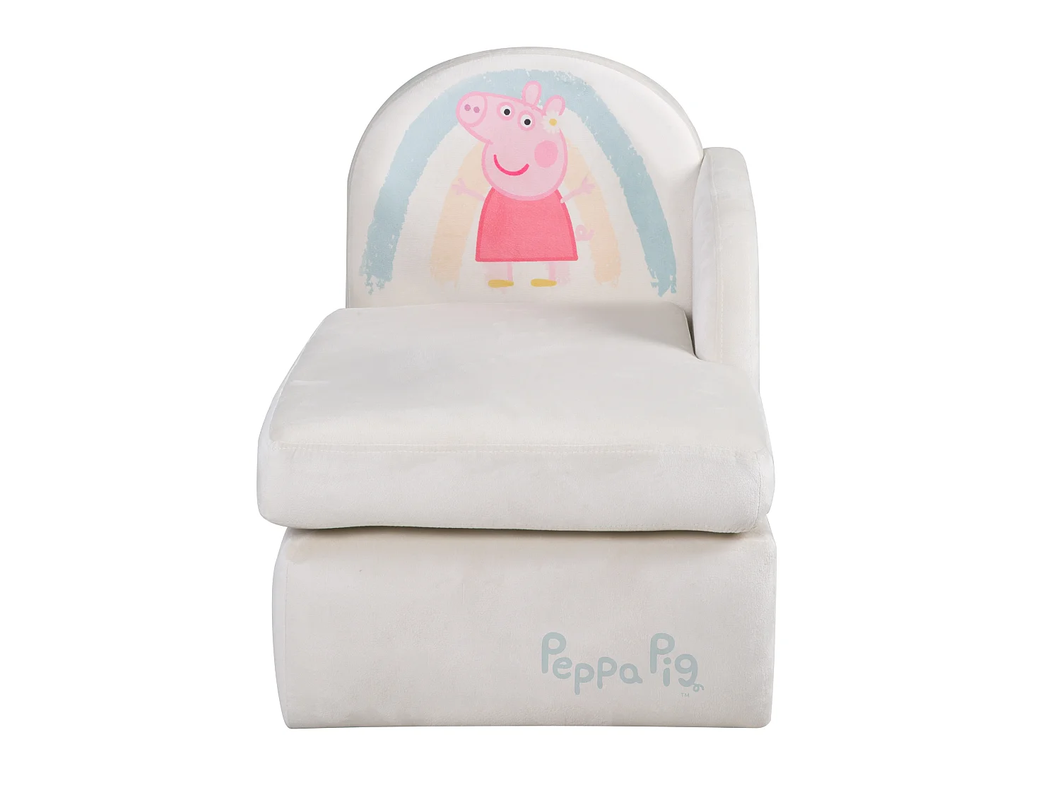 Canapé Enfant 2 Places Roba Peppa Pig Beige en Bois Forme Droite