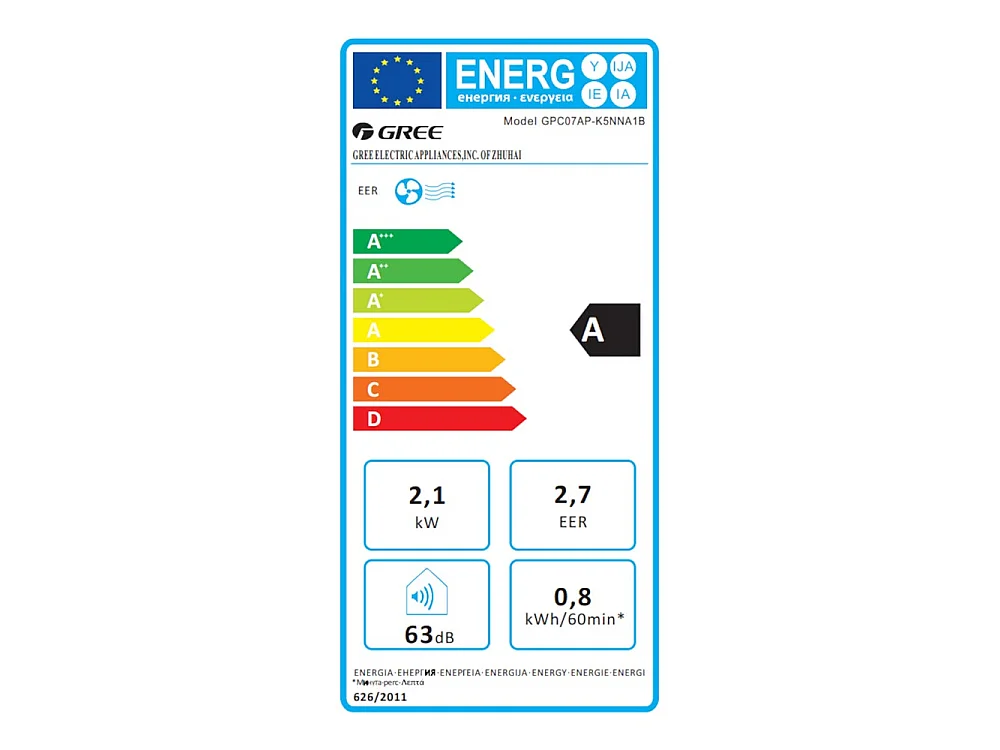 Climatiseur mobile Gree AOVIA 7F Blanc