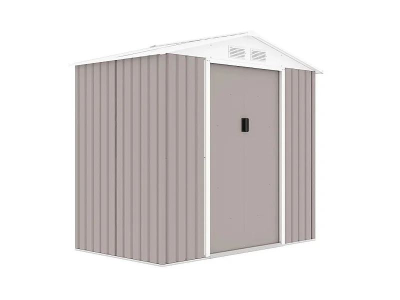 Abri de jardin en acier 2,71 m2 - Kit dancrage inclus - Taupe