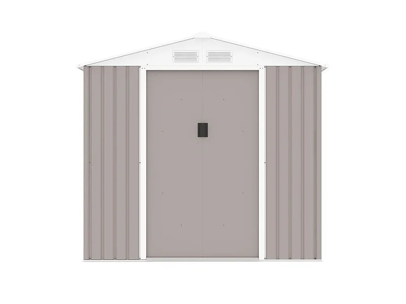 Abri de jardin en acier 2,71 m2 - Kit dancrage inclus - Taupe