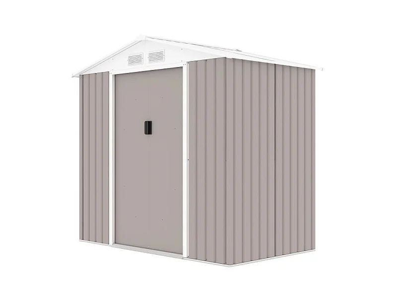 Abri de jardin en acier 2,71 m2 - Kit dancrage inclus - Taupe