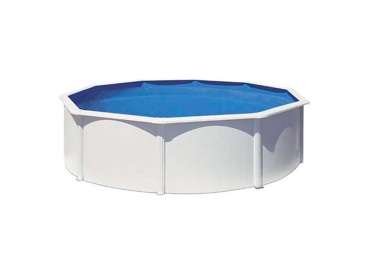 Gre Bora Bora Rundes Stahl Aufstellpool-Set - Weiß 4,80 x 1,22 m
