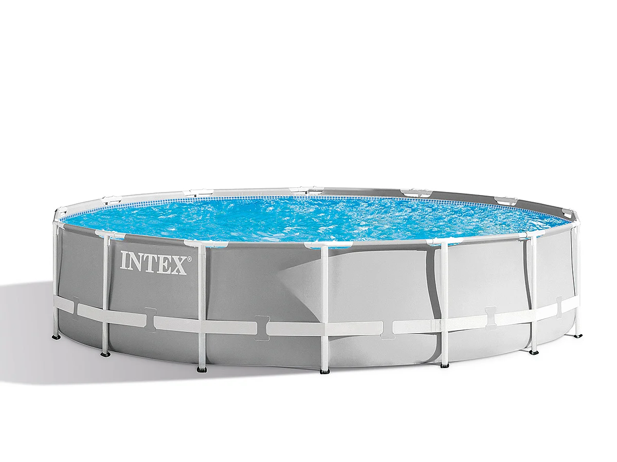 Piscina desmontable redonda Prism Frame con depuradora 12706L con accesorios gris Ø427x107 cm