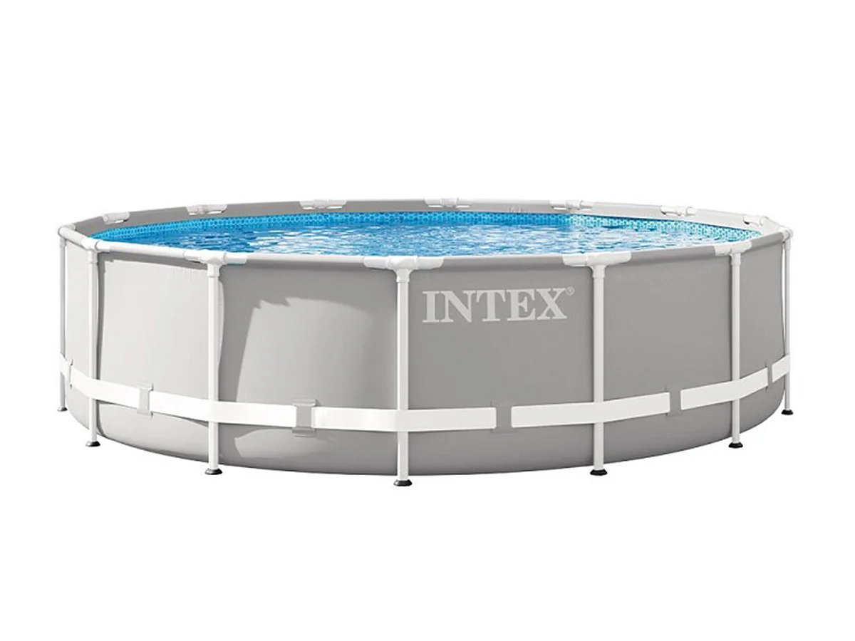 Piscina desmontable redonda Prism Frame con depuradora 12706L con accesorios gris Ø427x107 cm