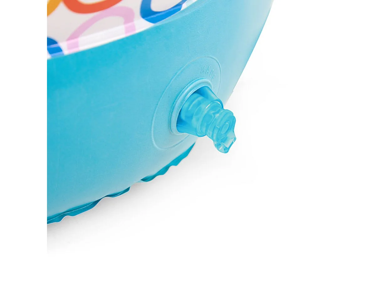 Bright Starts baignoire bébé gonflable 2-en-1 avec pompe intégrée et 8 balles - Bleu