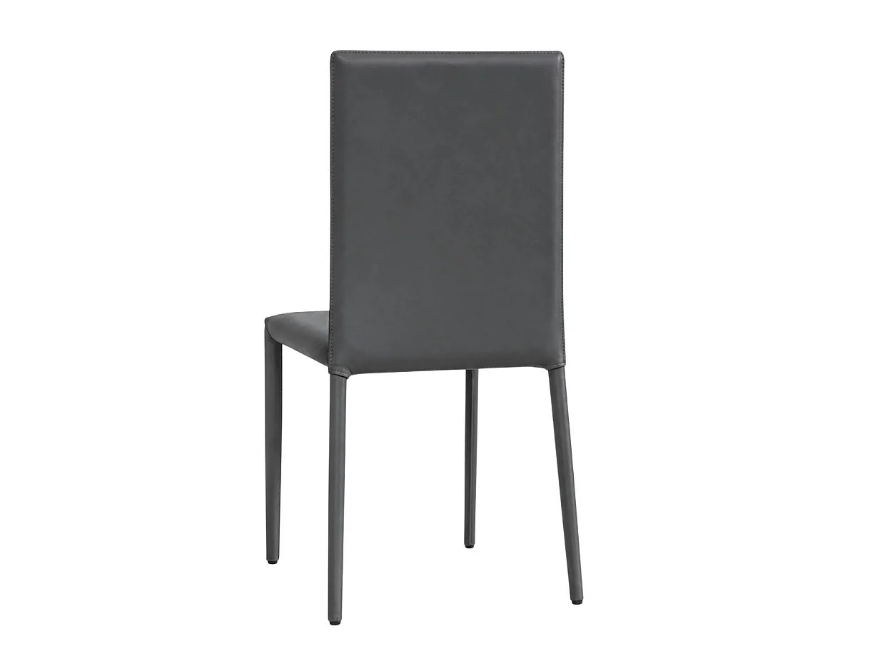 Chaise de salle à manger grise moderne (lot de 2) LORA