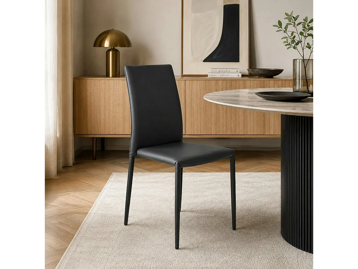 Chaise de salle à manger grise moderne (lot de 2) LORA
