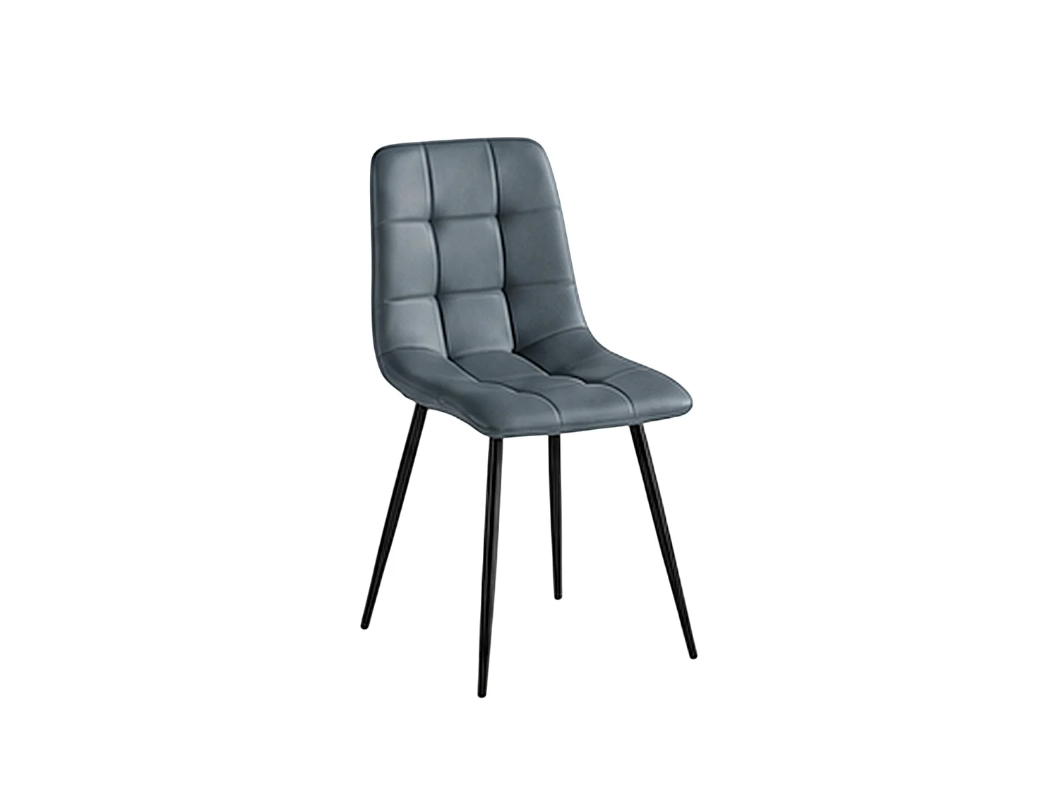 Chaise bleu arctique motif damier (lot de 2) LORA