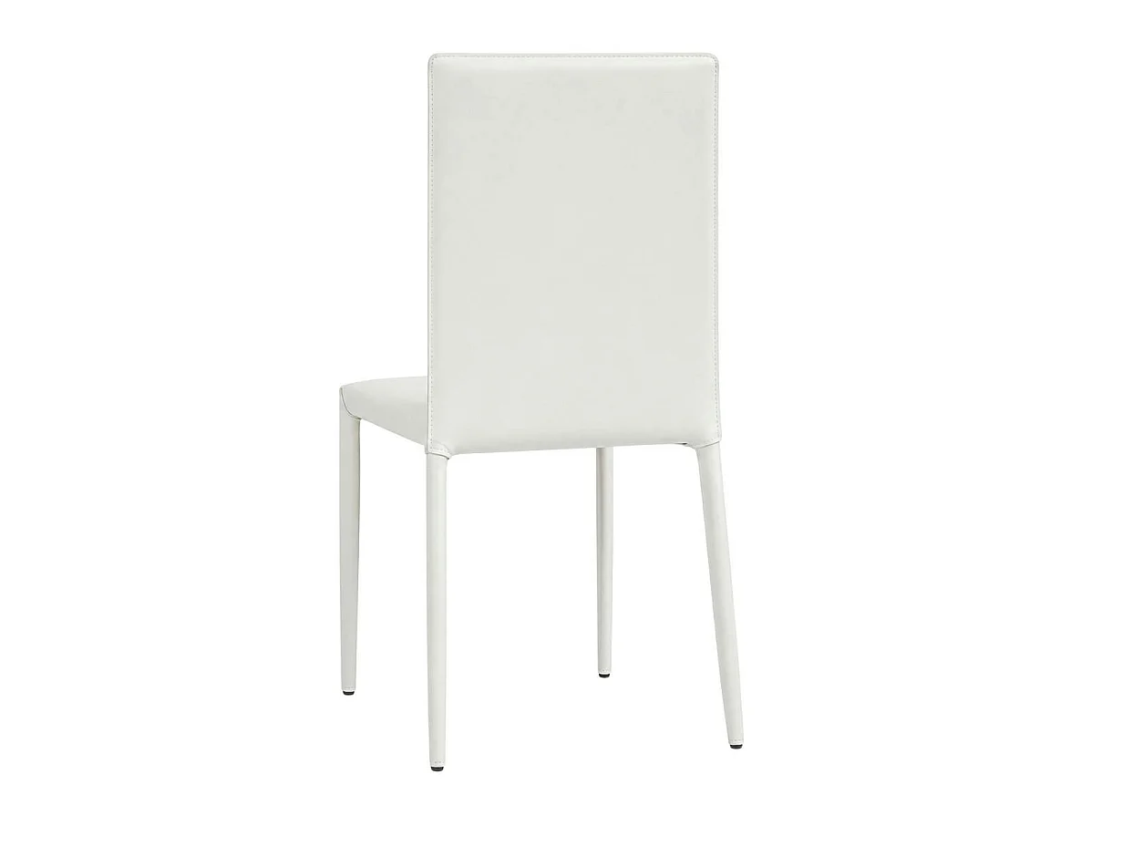 Chaise de salle à manger blanche moderne (lot de 2) LORA