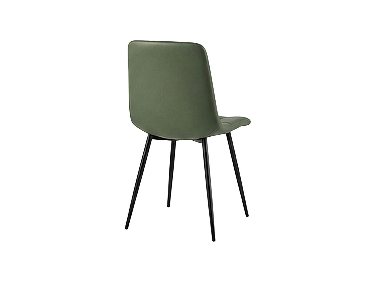 Chaise vert olive motif damier (lot de 2) LORA