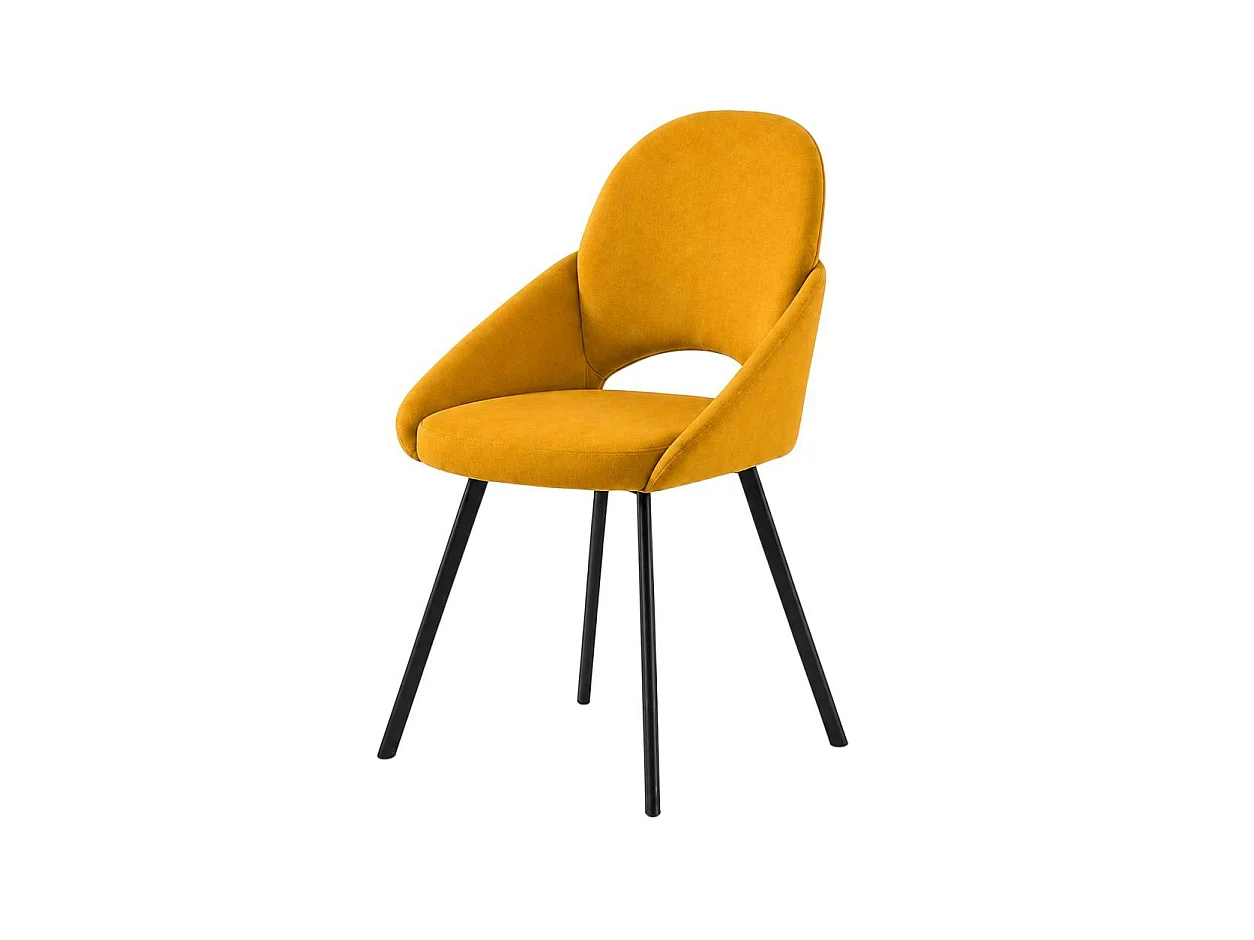 Chaise moutarde à accoudoirs intégrés (x2) AUREN