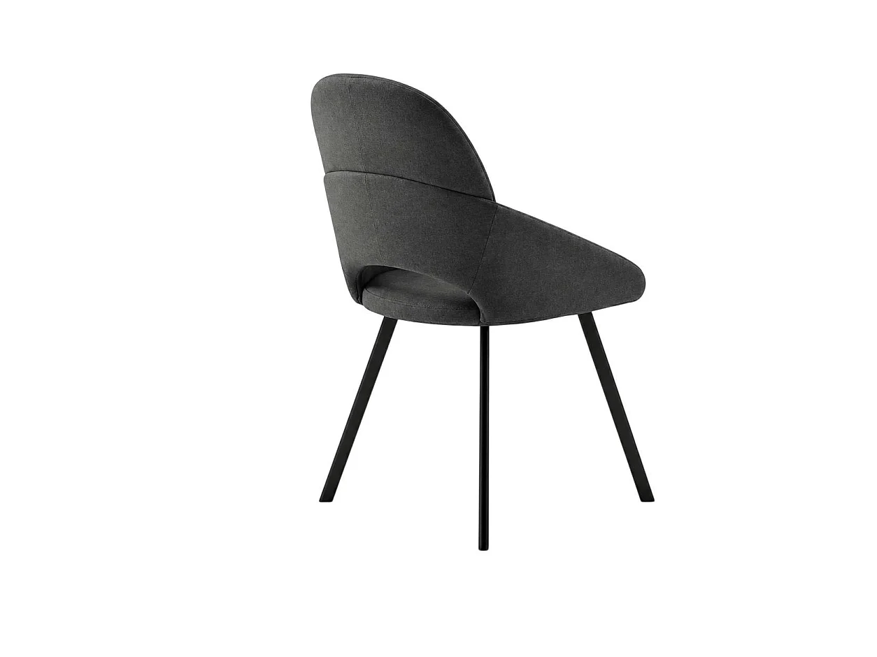 Chaise gris foncé à accoudoirs intégrés (x2) AUREN