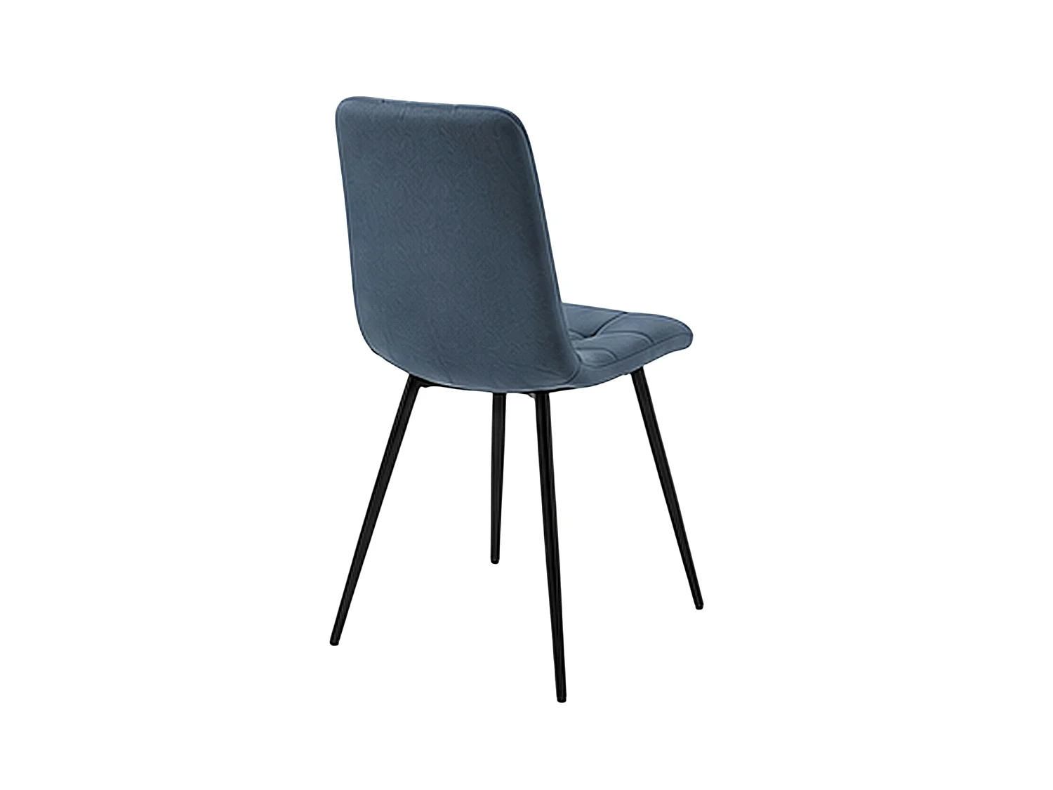 Chaise en tissu bleu motif damier (lot de 2) LORA