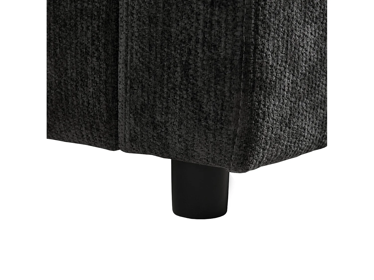 Canapé d'angle convertible, avec espace de rangement, port de chargement USB, 4 coussins, en Tissu Chenille, gris